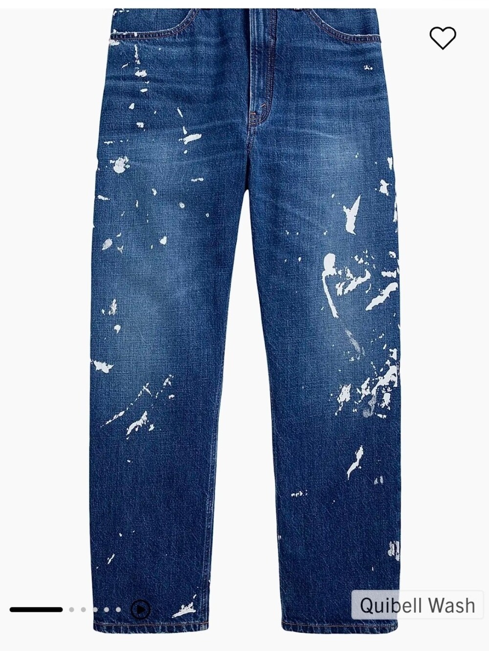 Polo Ralph Lauren Paint Splattered Relaxed Fit Tapered Leg Jeans EUC Size 26
